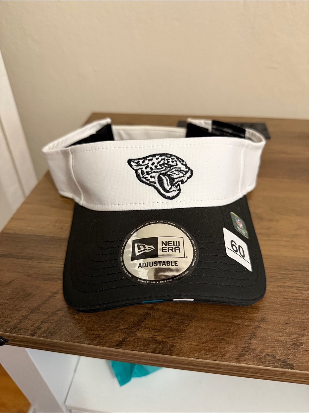 New Era White and Black Jacksonville Jaguars Visor